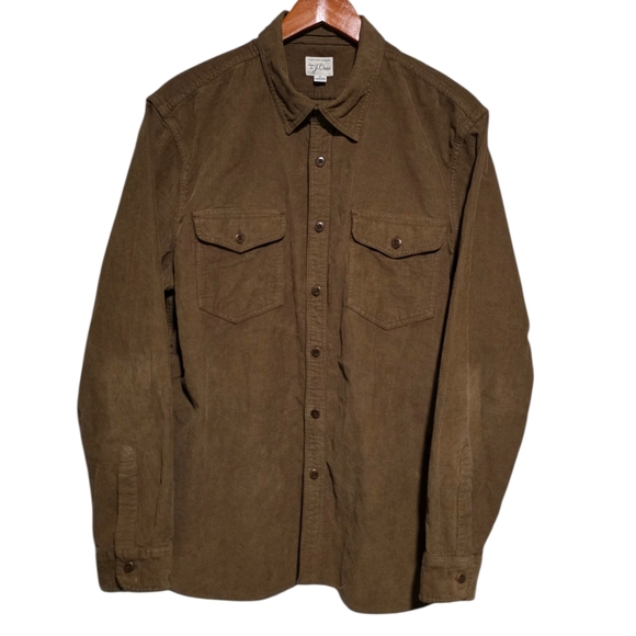 J. Crew Other - J. Crew Garment Dyed Corduroy CPO Shirt in Saddle Brown Size Large